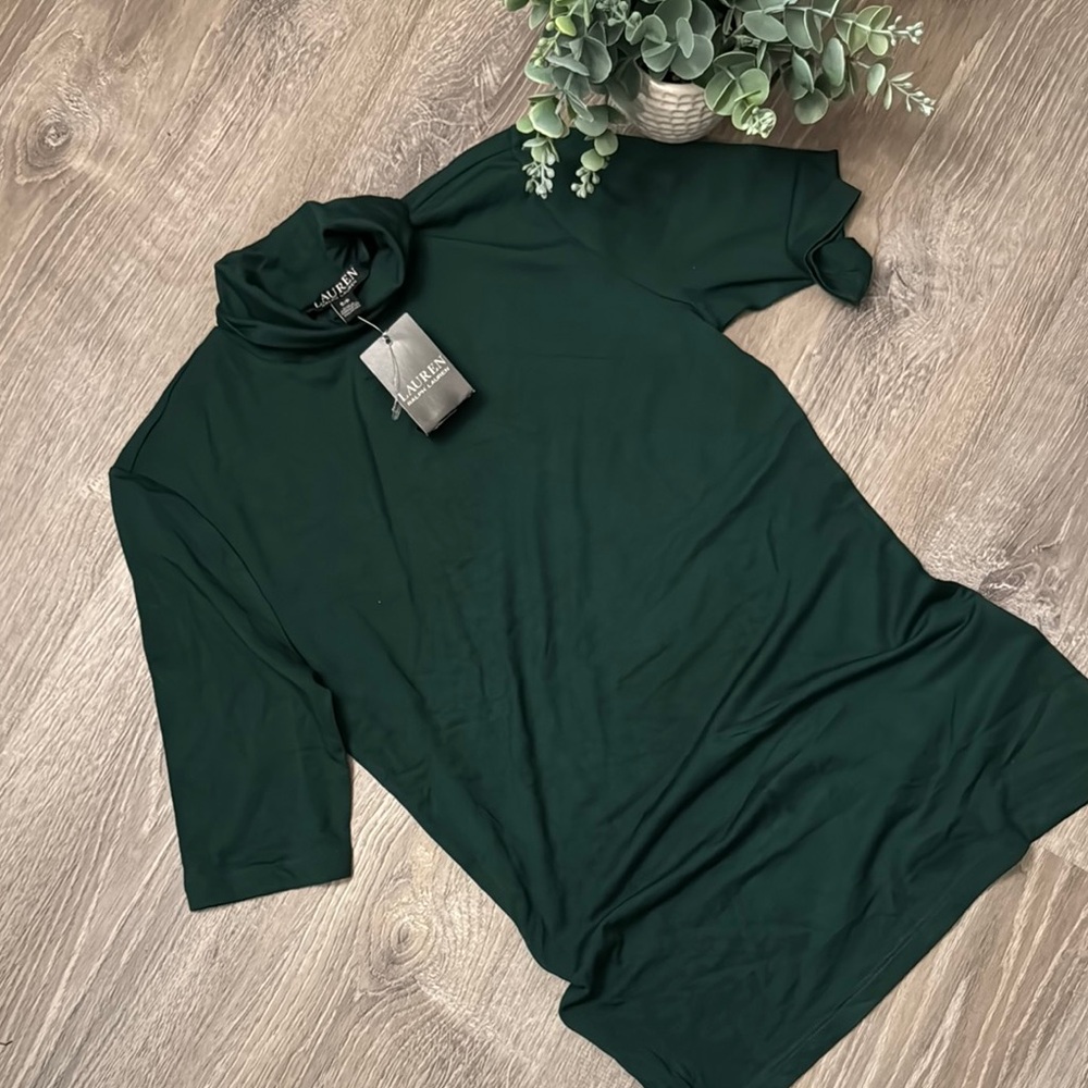 Ralph Lauren Dark Green Turtleneck Top